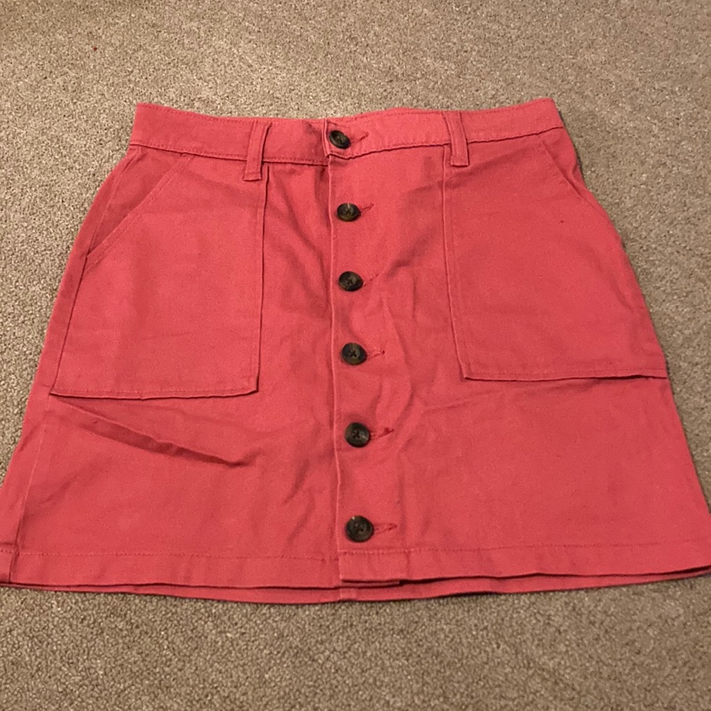 Button Down Mini Skirt.